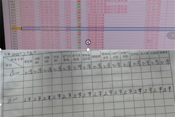 日常操作记录与实际运行状态不一致
